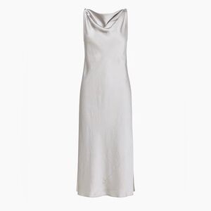 Aritzia Wilfred New Goddess Satin Dress (Ashen Grey) - Size XS